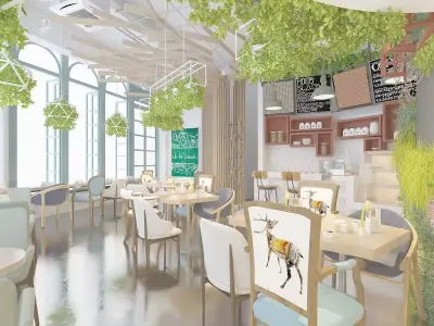 Restaurant Service Area 3D model