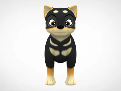 Shiba Inu Puppy  Low-poly 3D model