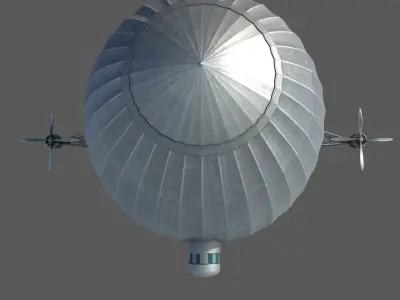Airship Zeppelin Game Ready Low-poly 3D model
