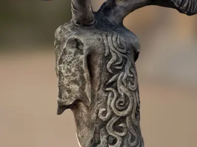 Goat Head - scan of clay sculpture 3D model