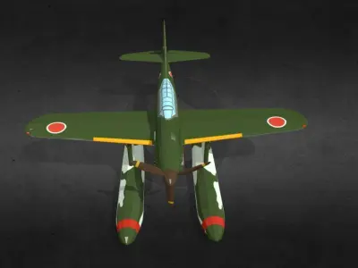  Aichi M6A Seiran Low-poly 3D model