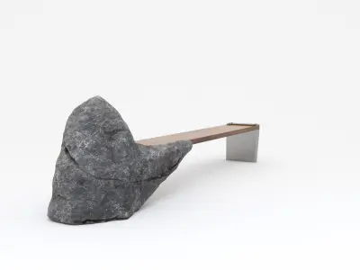 Stones Bench 3D model
