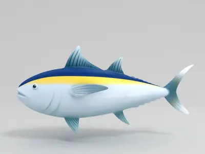 Tuna 3D model bluefin 3D model