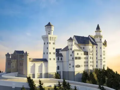 Schloss Neuschwanstein Castle Building 3D model