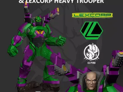 Lex Luthor War machine Superman STL 3d printing colllectibles 3D print model