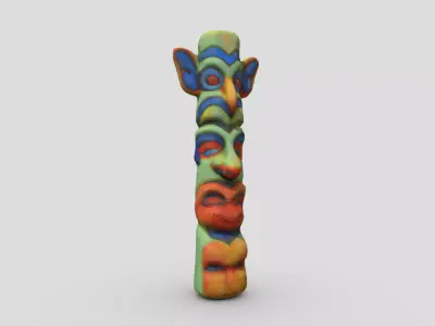 Totem Pole 2 Low-poly 3D model