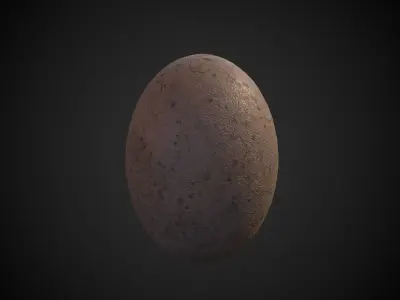 Broken Dinosaur Egg Low-poly 3D model