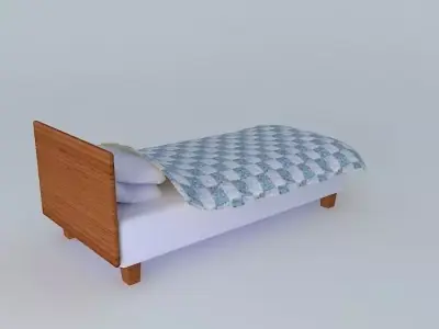 Single simple bed Free 3D model