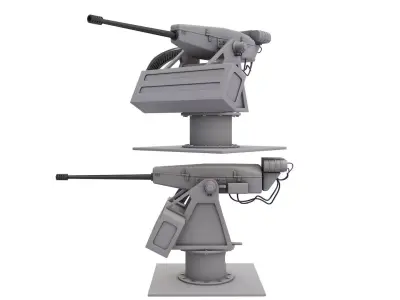 Oerlikon Searanger Naval Gun 3D model