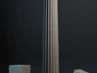 Archaic greek doric column 3D model