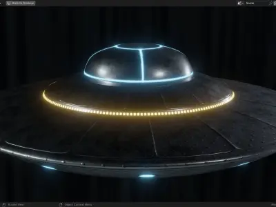 UFO SAUCER Low-poly 3D model