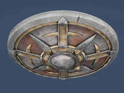  Roman Shield Low-poly 3D model