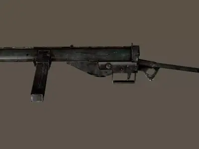 Sten Mk3 ww2 British smg pbr Low-poly 3D Model 3D model