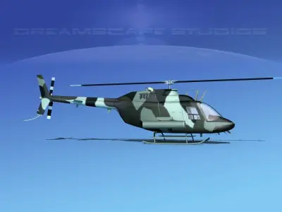 Bell OH-58B Covert 4 3D model