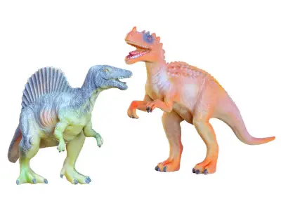 Two Toys Dinosaurs Spinosaurus and Ceratosaurus 3D model