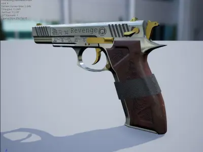 Revenge Silver Low-poly 3D model