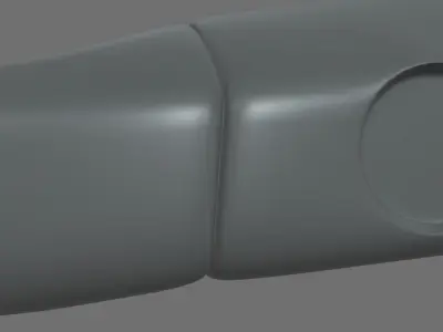 Car Door Handle 01 Low-poly 3D model