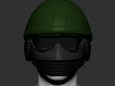 helmet high poly sculpt 3d printable ver 7 3D model 3D model 222