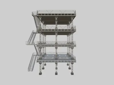 Scifi-Tsunami And Flood Evacuation Tower Free 3D model