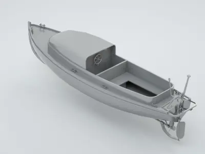 Lifeboat - Type 3 - World War 2 Warship 3D model