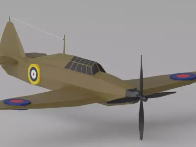 Hawker Hurricane WW2 Fighter 3D model
