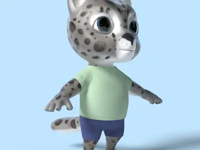 Toonish Snowbars Low-poly 3D model