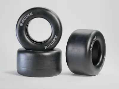 Drag race wheel - Free 3D model