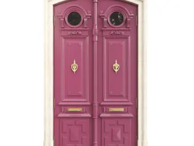Entrance classic door 103 3D model