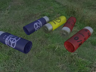 12 gauge slug Low-poly 3D model