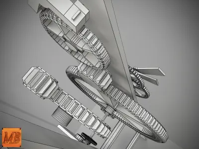 Waterclock pendulum clock 3D model