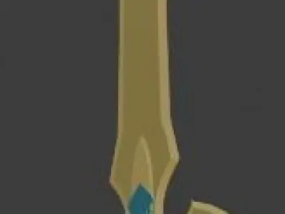 Excalibur from ALO SAO Free low-poly 3D model