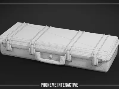 Military Case - Game Ready Rifle Storage Box with 4K PBR LODs Free low-poly 3D model