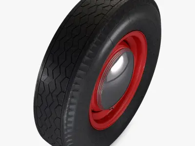 Retro Car Wheel M 2 3D model