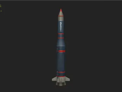 EVA N2 missile Nuclear Bomb Low-poly 3D model