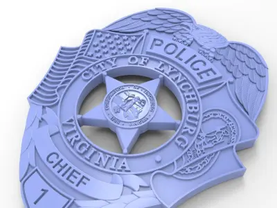 police badge 3D print model