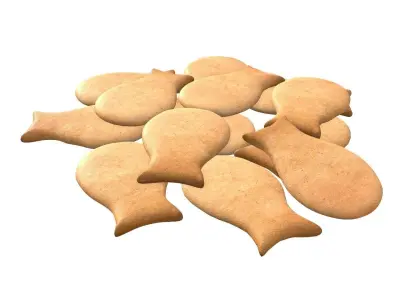 Fish cookie 3D model