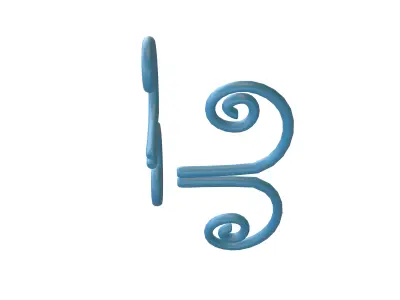 Butterfly Wing v1 002 Low-poly 3D model