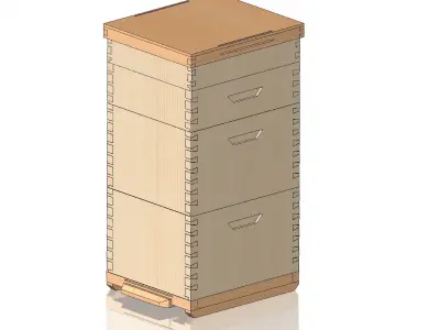 Beehive cabinet 3D model