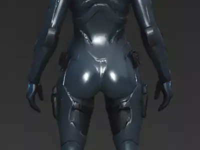 Realistic Future Neon Infiltration Suit Skin 3d model Low-poly 3D model