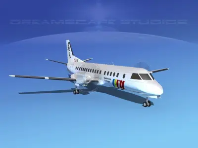 SAAB 2000 Swelink 3D model