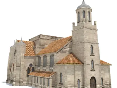 Church Building 169 Low-poly 3D model