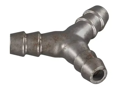 Rusty Steel Hose Connector 3D model