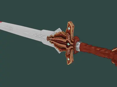 Unique Stylized Sword Design Low-poly 3D model