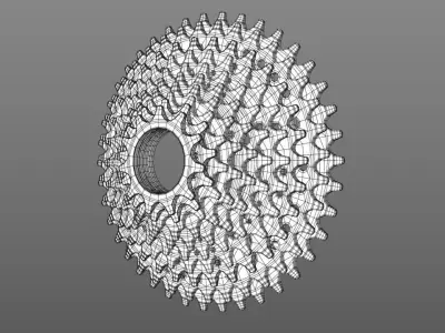 Bike gears and chain 3D model