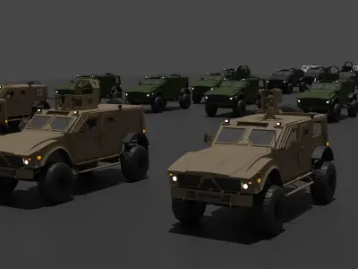 M-ATV Hunter Armored Vehicle  3D model