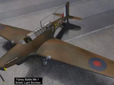 Fairey Battle Mk-1 3D model