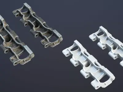 T-55 Tank Tracks 3D model