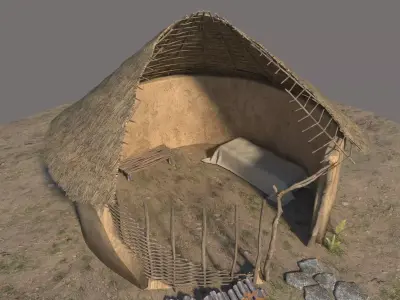 Neolithic structure open 3D model