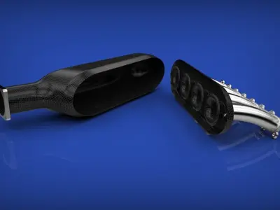 Carbon intake manifold 3D model