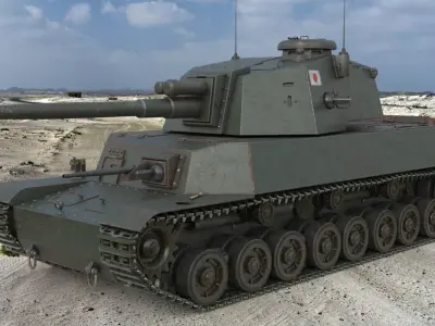 Tank Type 5 Chi-Ri Japan Vray  3D model
